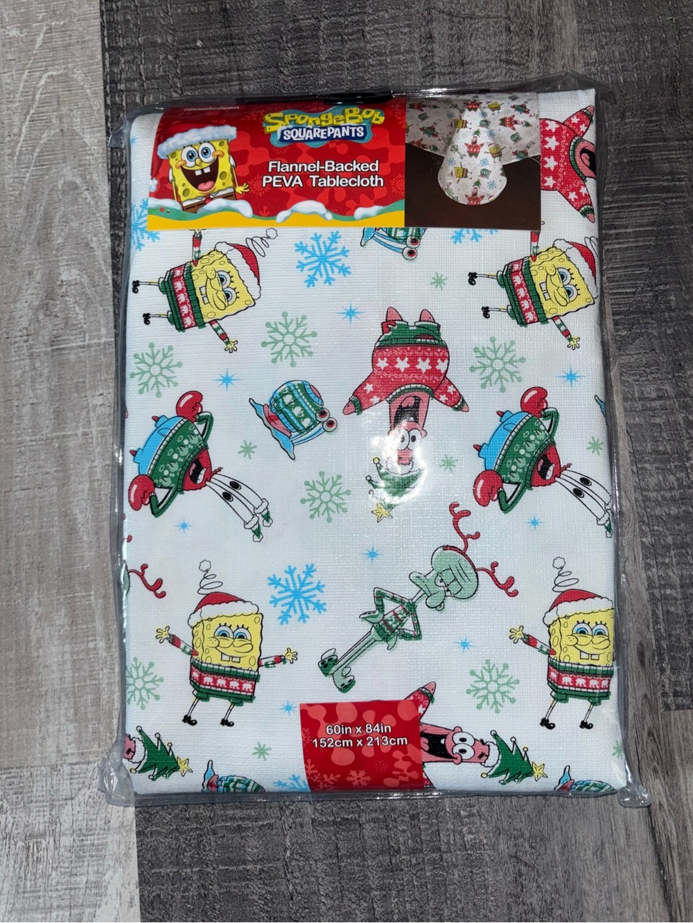 🌲NEW SpongeBob SquarePants Holiday Festive Tablecloth